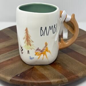 Rae Dunn Artisan Collection By Magenta X Disney Bambi Ceramic Mug Antler Handle